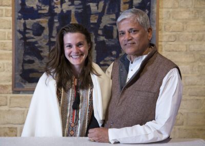 Maître et disciple, Pandit Pushpraj KOSHTI et Marie-Line AUBRY